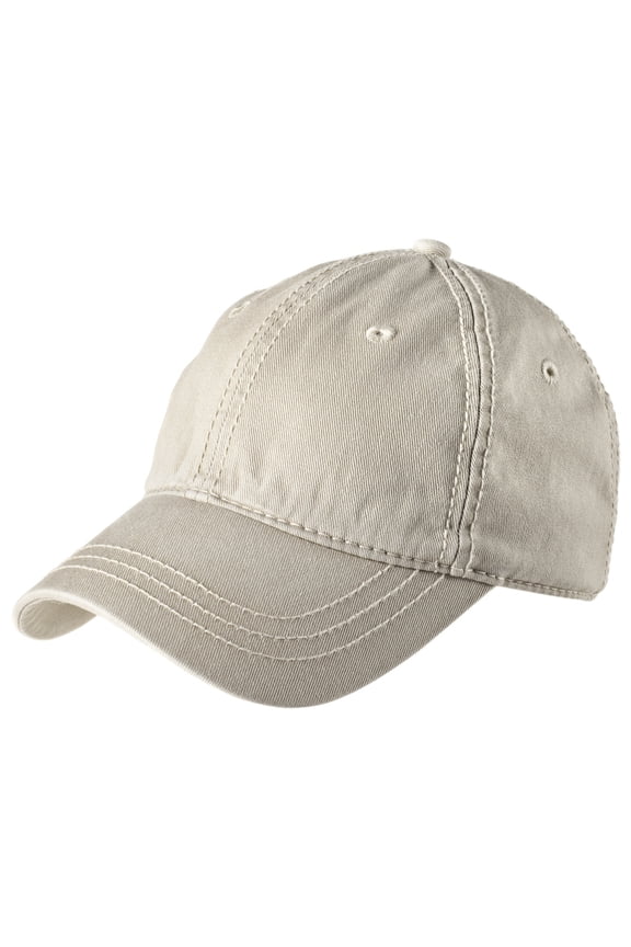Male Thick Stitch Cotton Mens Baseball Cap Stone OSFA