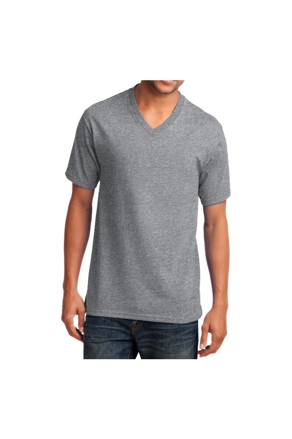Men Core Tee Male V-Neck T-Shirts Athletic Heather L