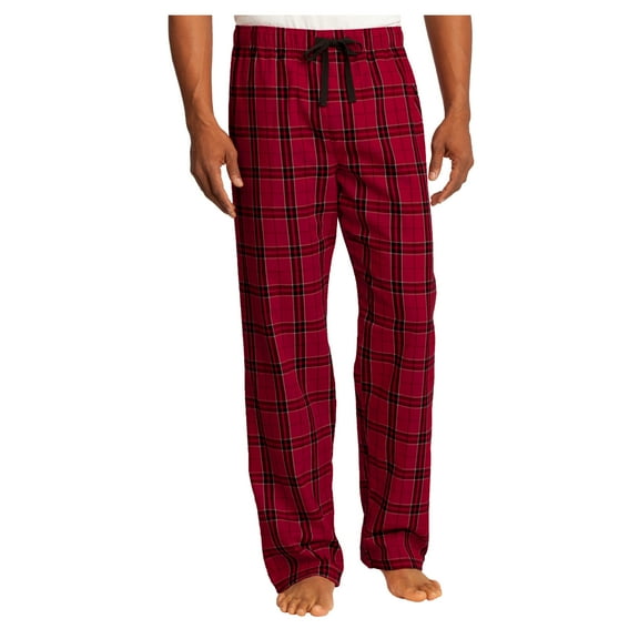 Mafoose Men Flannel Plaid Male Sleep Pants New Red S