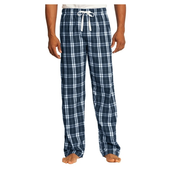 Mafoose Men Flannel Plaid Male Sleep Pants True Navy XL