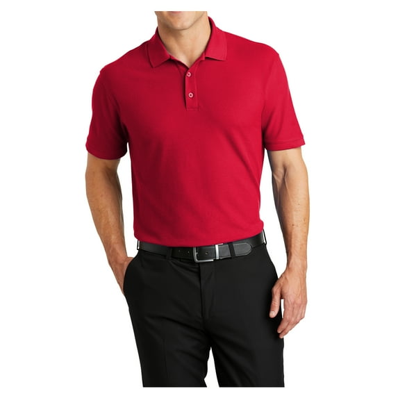 Mafoose Men Short Sleeves Core Classic Male Polo Rich Red 3X-Large