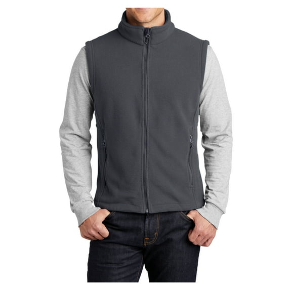 Mafoose Men Super Soft Value Polyester Fleece Male Vest Iron Grey 6XL