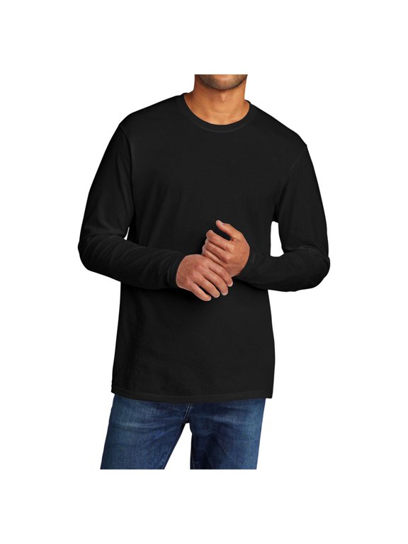 Men's 24/7 Comfort Soft Tri-Blend Long Sleeve T-Shirt Black X-Large