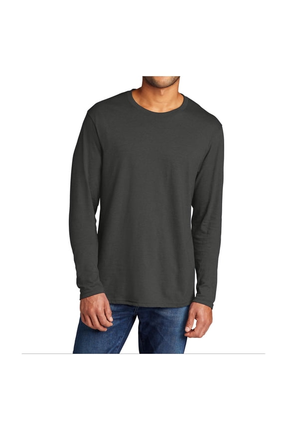 Men's 24/7 Comfort Soft Tri-Blend Long Sleeve T-Shirt Coal Grey Large