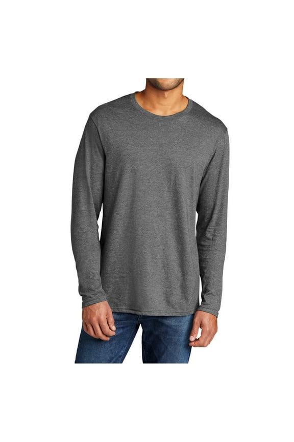 Men's 24/7 Comfort Soft Tri-Blend Long Sleeve T-Shirt Graphite Heather Small