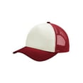 thumbnail image 1 of Mafoose Men's 5-Panel Twill Foam Trucker Cap Ivory/Red, 1 of 3