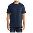thumbnail image 1 of Mafoose Men's Short Sleeve 50/50 Cotton/Poly Tall Core Blend Pocket T-Shirt Navy Large Tall, 1 of 4