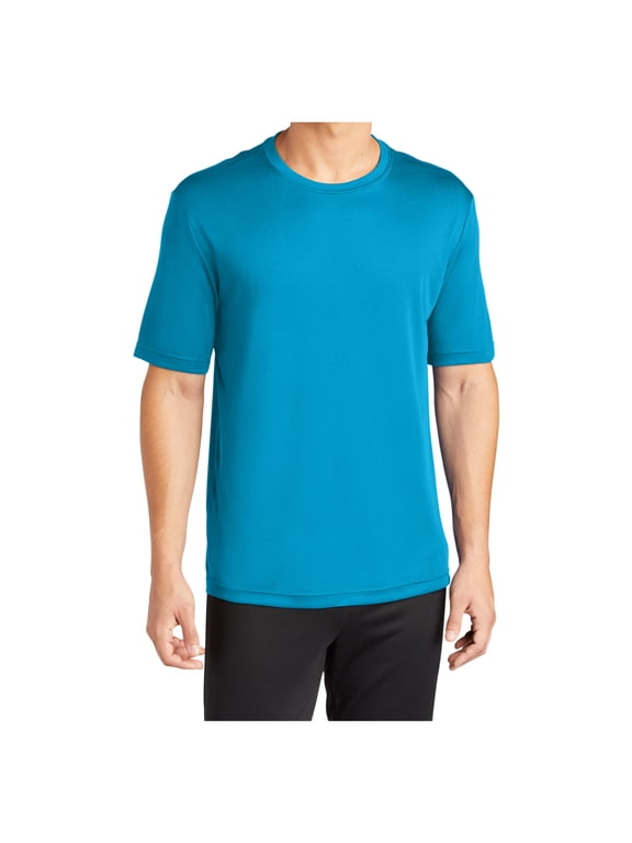 Men's Active T Shirts Crew Neck High Visible Sun Protection Cool Dry Fit Athletic Workout Running T-Shirts Atomic Blue S