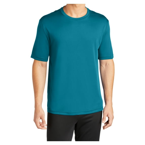 Mafoose Men's Active T Shirts Crew Neck High Visible Sun Protection Cool Dry Fit Athletic Workout Running T-Shirts Tropic Blue L