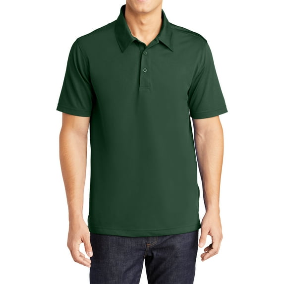 Mafoose Men's Active Textured Polo T-Shirt Forest Green Small