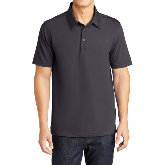 Mafoose Men's Active Textured Polo T-Shirt Iron Grey Small