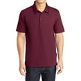 thumbnail image 1 of Mafoose Men's Active Textured Polo T-Shirt Maroon Medium, 1 of 5