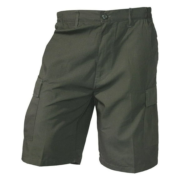 Mafoose Men's Casual Street Cargo Shorts Army Military BDU Rip Stop Camo Shorts Olive Drab Small