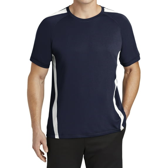 Mafoose Men's Colorblock PosiCharge Competitor Tee Shirt True Navy/ White XS