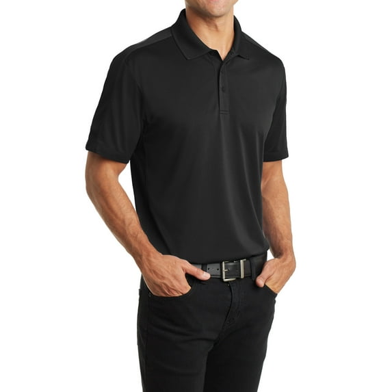 Mafoose Men's Diamond Jacquard Polo T-shirt Black X-Small
