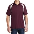 thumbnail image 1 of Mafoose Men's Dry Zone Colorblock Raglan Polo Shirt Maroon/ White 3X-Large, 1 of 5