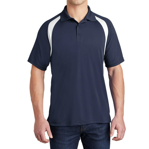 Mafoose Men's Dry Zone Colorblock Raglan Polo Shirt True Navy/ White X-Large