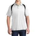 thumbnail image 1 of Mafoose Men's Dry Zone Colorblock Raglan Polo Shirt White/ Black X-Small, 1 of 5