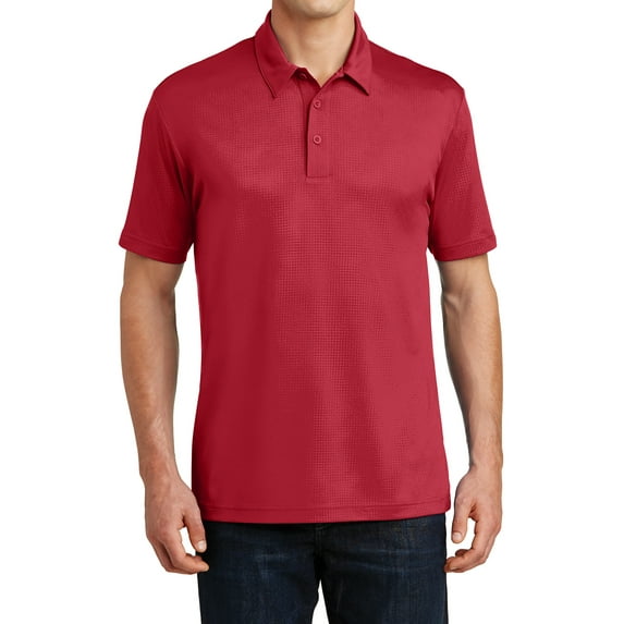 Mafoose Men's Embossed PosiCharge Tough Polo Deep Red 2X-Large