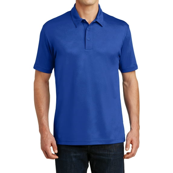 Mafoose Men's Embossed PosiCharge Tough Polo True Royal X-Small