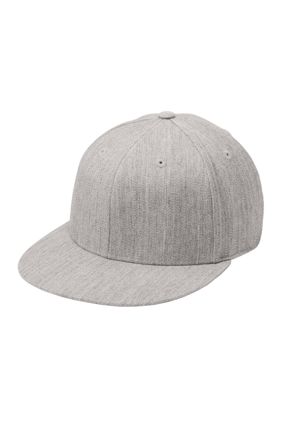 Men's Flexfit 210 Flat Bill Cap Heather Grey Large/X-Large