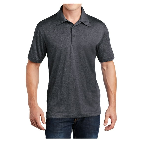 Mafoose Men's Heather Contender Polo Graphite Heather Medium