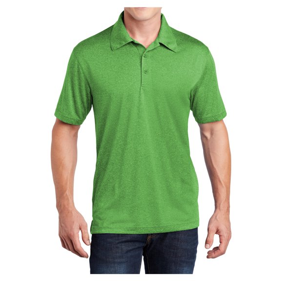 Mafoose Men's Heather Contender Polo Turf Green Heather 2X-Large