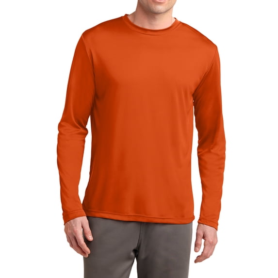 Mafoose Men's Lightweight Tall Long Sleeve PosiCharge Competitor Tee Deep Orange 4XLT