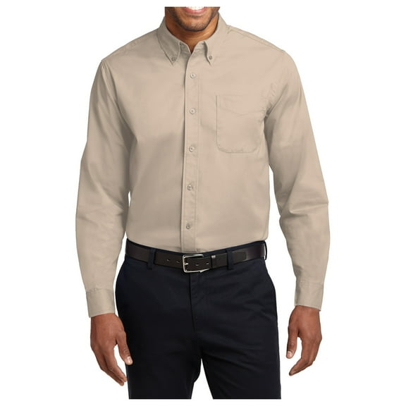 Mafoose Men's Long Sleeve Easy Care Shirt Stone XL