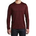 thumbnail image 1 of Mafoose Men's Long Sleeve PosiCharge Electric Heather Tee Deep Red-Black Electric 4X-Large, 1 of 5