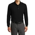 thumbnail image 1 of Mafoose Men's Long Sleeve Silk Touch Polo with Pocket Black X-Small, 1 of 5