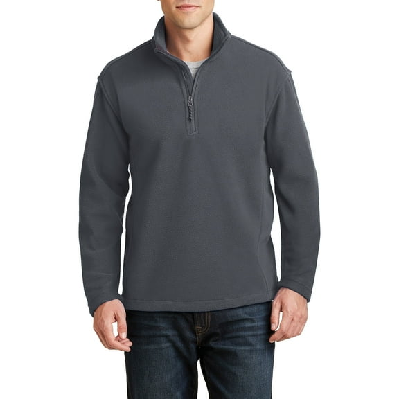 Mafoose Men's Long Sleeve Value Fleece 1/4-Zip Pullover Iron Grey 6X-Large