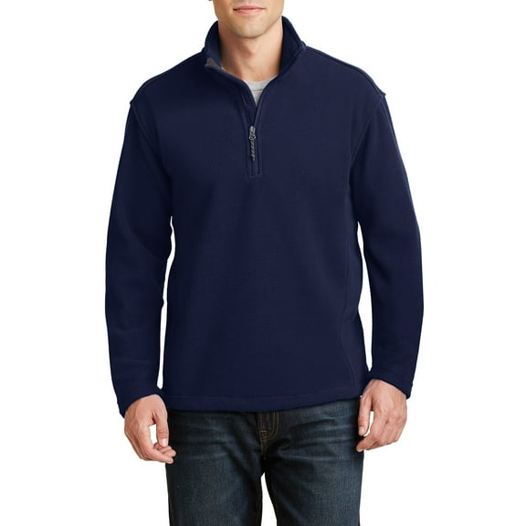 Mafoose Men's Long Sleeve Value Fleece 1/4-Zip Pullover True Navy Small
