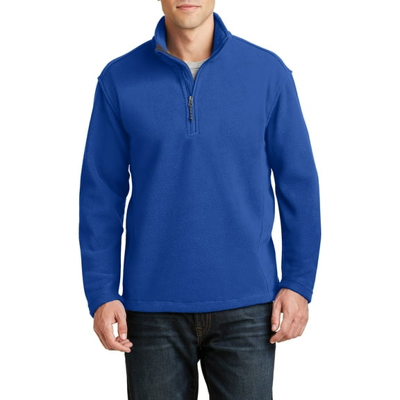 Mafoose Men's Long Sleeve Value Fleece 1/4-Zip Pullover True Royal Small