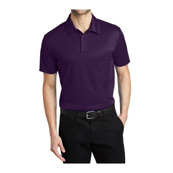 Mafoose Men's Moisture-Wicking Silk Touch Performance Short Sleeve Polo Shirt Bright Purple M