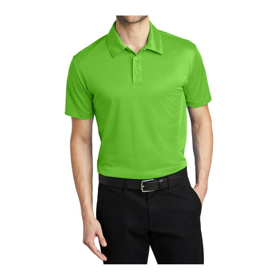 Mafoose Men's Moisture-Wicking Silk Touch Performance Short Sleeve Polo Shirt Lime S