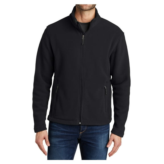 Mafoose Men's Open Cuffs Midweight Value Polyester Fleece Jacket Black X-Small