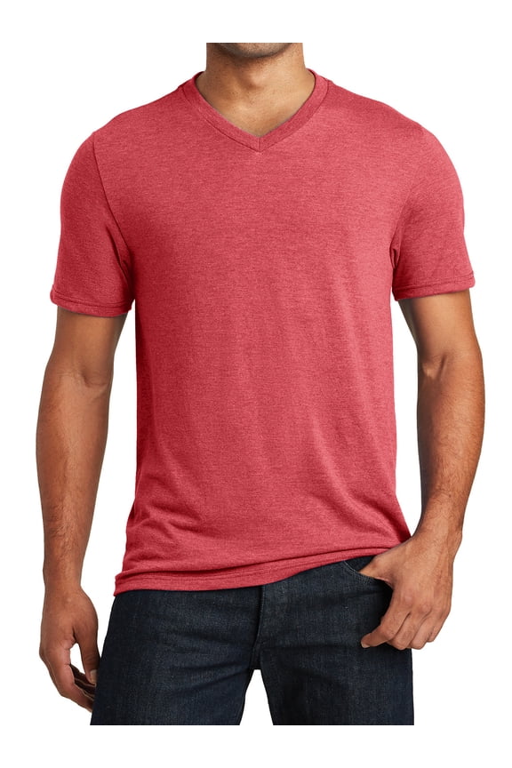 Men's Perfect Tri V-Neck Tee Red Frost Small