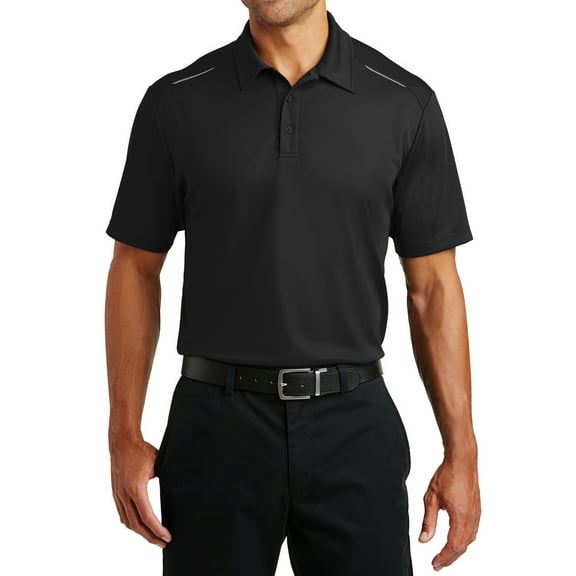 Mafoose Men's Pinpoint Mesh Polo Black X-Small