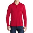 thumbnail image 1 of Mafoose Men's Posi-UV Pro Long Sleeve Polo Shirt True Red X-Small, 1 of 5