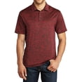 thumbnail image 1 of Mafoose Men's PosiCharge Electric Heather Polo Deep Red- Black Electric 3X-Large, 1 of 5