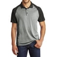 thumbnail image 1 of Mafoose Men's PosiCharge RacerMesh Raglan Heather Block Polo Grey Heather/ Black X-Large, 1 of 5