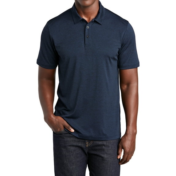 Mafoose Men's Short Sleeve Endeavor Polo T-Shirt Dark Royal Heather Small