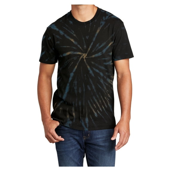 Mafoose Men's Short Sleeve Tie-Dye Male Cotton T-Shirts Black Galaxy Spiral XL