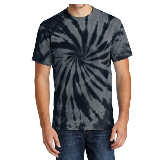 Mafoose Men's Short Sleeve Tie-Dye Male Cotton T-Shirts Black L