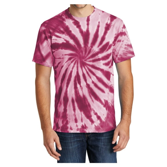 Mafoose Men's Short Sleeve Tie-Dye Male Cotton T-Shirts Maroon 4XL