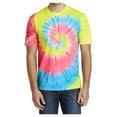 thumbnail image 1 of Mafoose Men's Short Sleeve Tie-Dye Male Cotton T-Shirts Neon Rainbow 3XL, 1 of 6