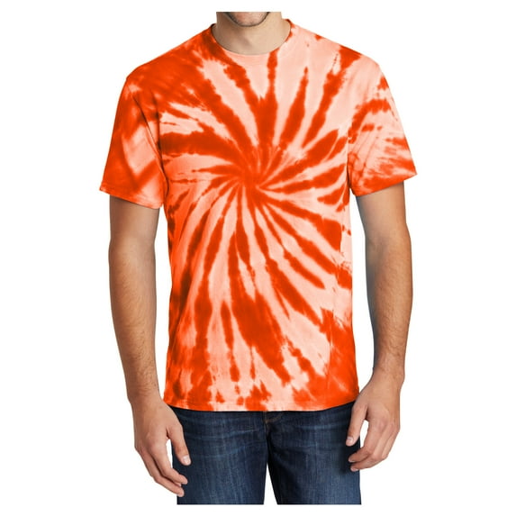 Mafoose Men's Short Sleeve Tie-Dye Male Cotton T-Shirts Orange S