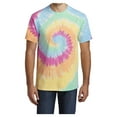 thumbnail image 1 of Mafoose Men's Short Sleeve Tie-Dye Male Cotton T-Shirts Pastel Rainbow L, 1 of 6