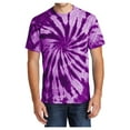 thumbnail image 1 of Mafoose Men's Short Sleeve Tie-Dye Male Cotton T-Shirts Purple 4XL, 1 of 6